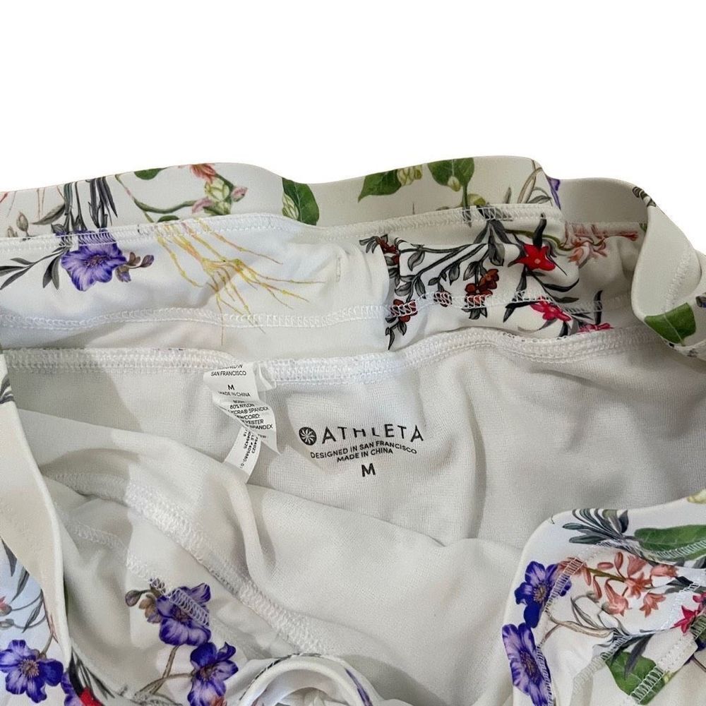Athleta white floral shirts size medium - Picture 2 of 6